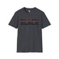Unapologetically black unisex softstyle tee