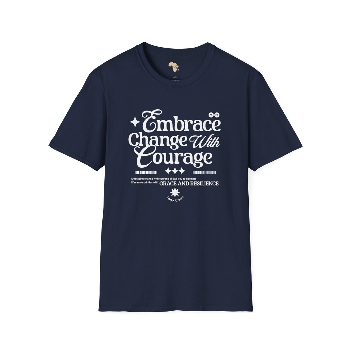 Embrace change unisex softstyle tee Funky African
