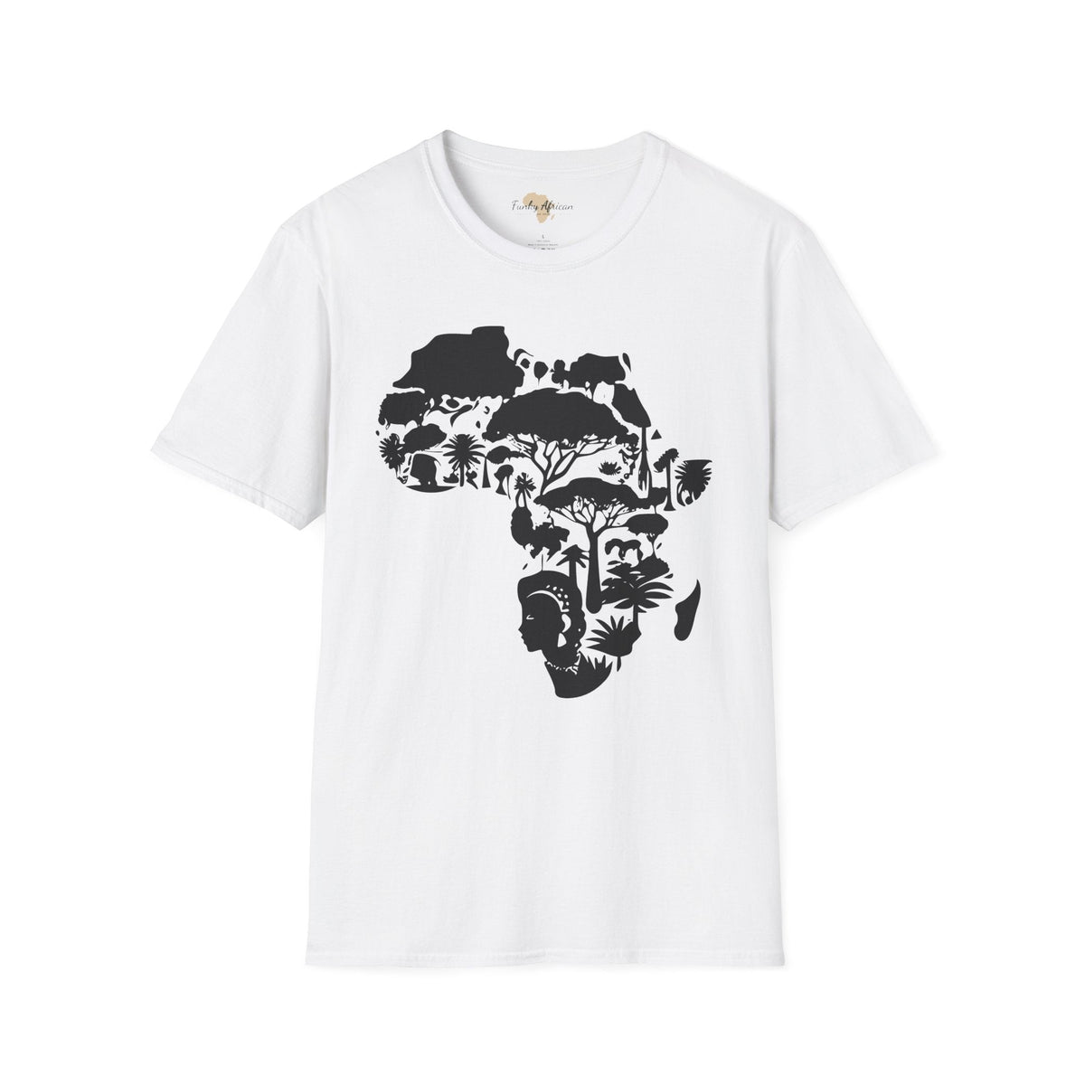 African map unisex softstyle tee Funky African