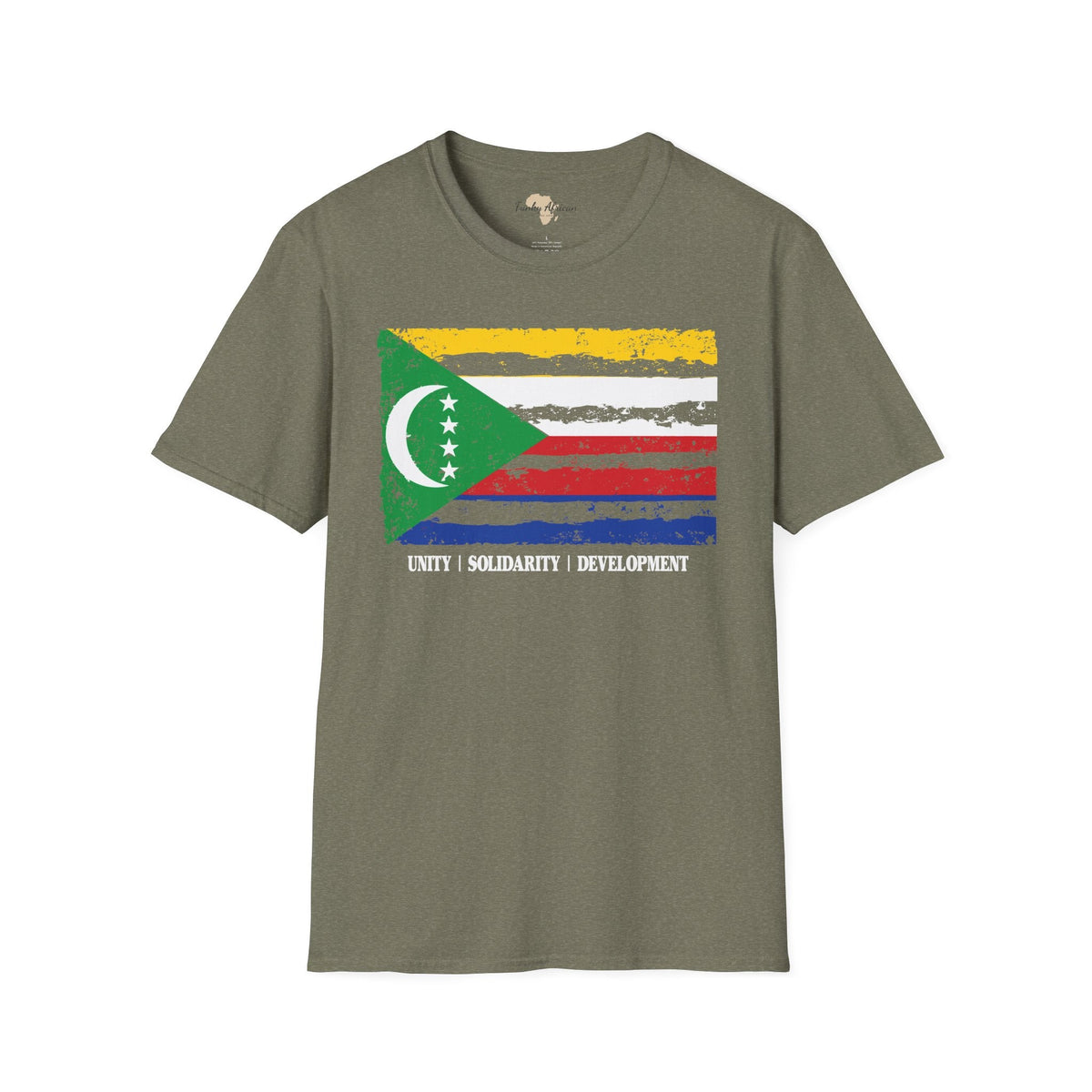 Comoros strip unisex softstyle tee Funky African