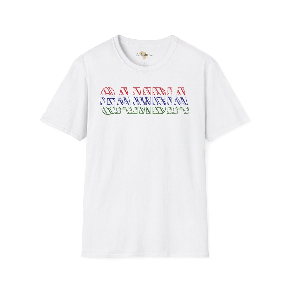 Gambia text unisex softstyle tee Funky African