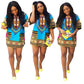 African style digital print shirt