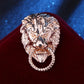 Vintage African Prairie Lion King Brooch Men's Suit Ornament