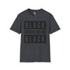 Black mixed with black unisex softstyle tee
