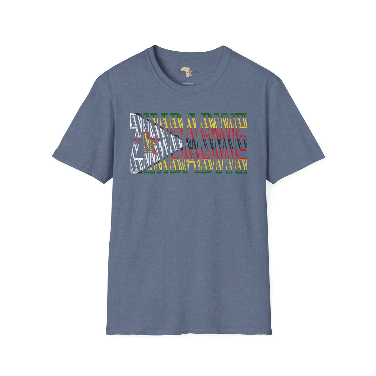 Zimbabwe text unisex softstyle tee Funky African