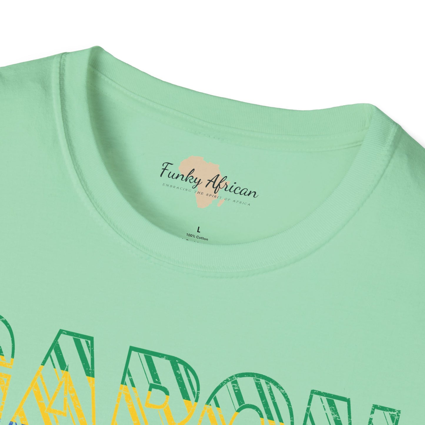 Gabon text unisex softstyle tee