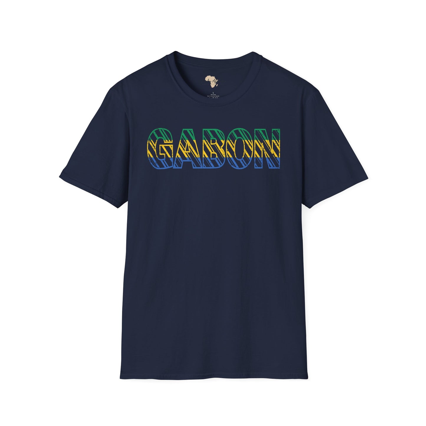 Gabon text unisex softstyle tee