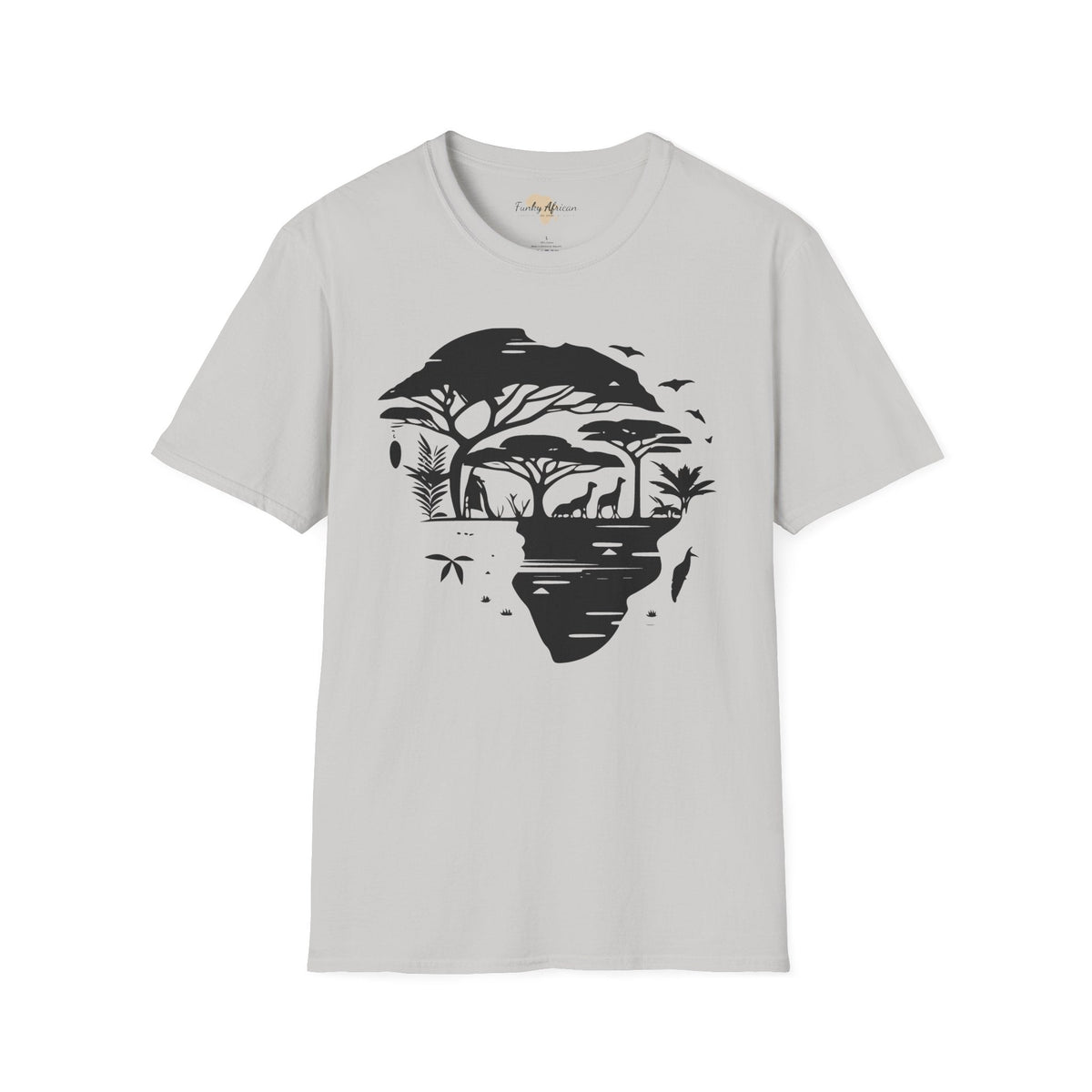 African map graffiti unisex softstyle tee Funky African