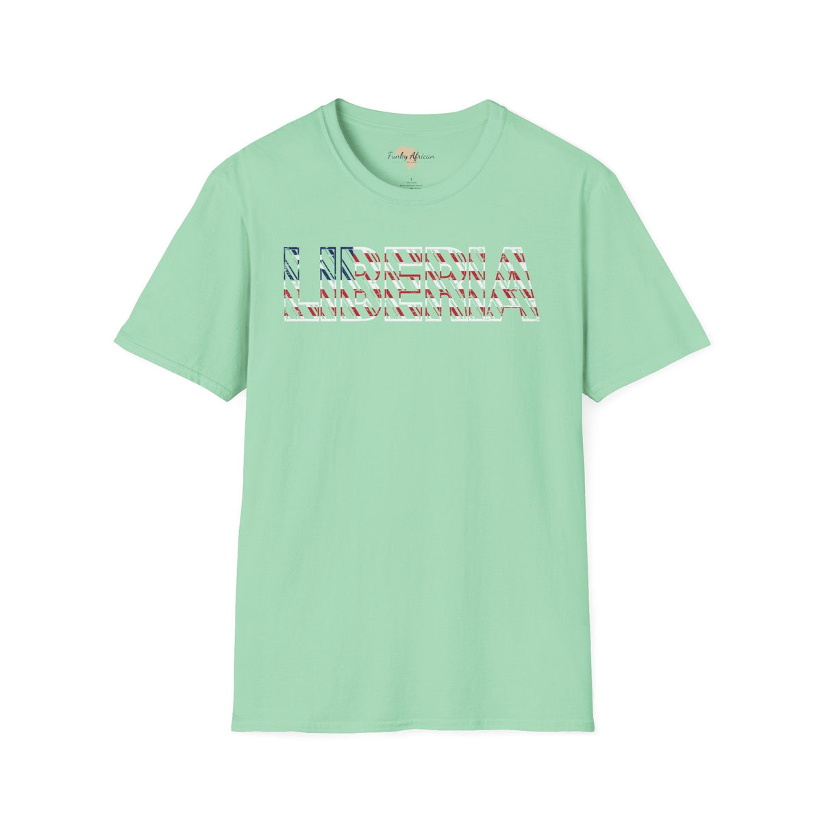 Liberia text unisex softstyle tee Funky African