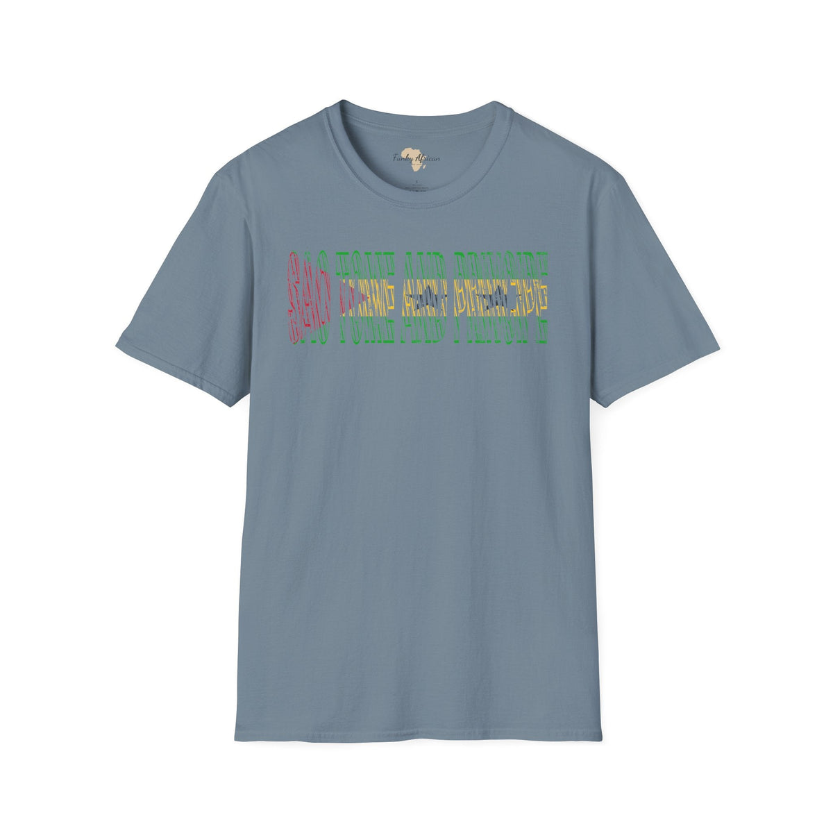São Tomé and Príncipe text unisex softstyle tee Funky African