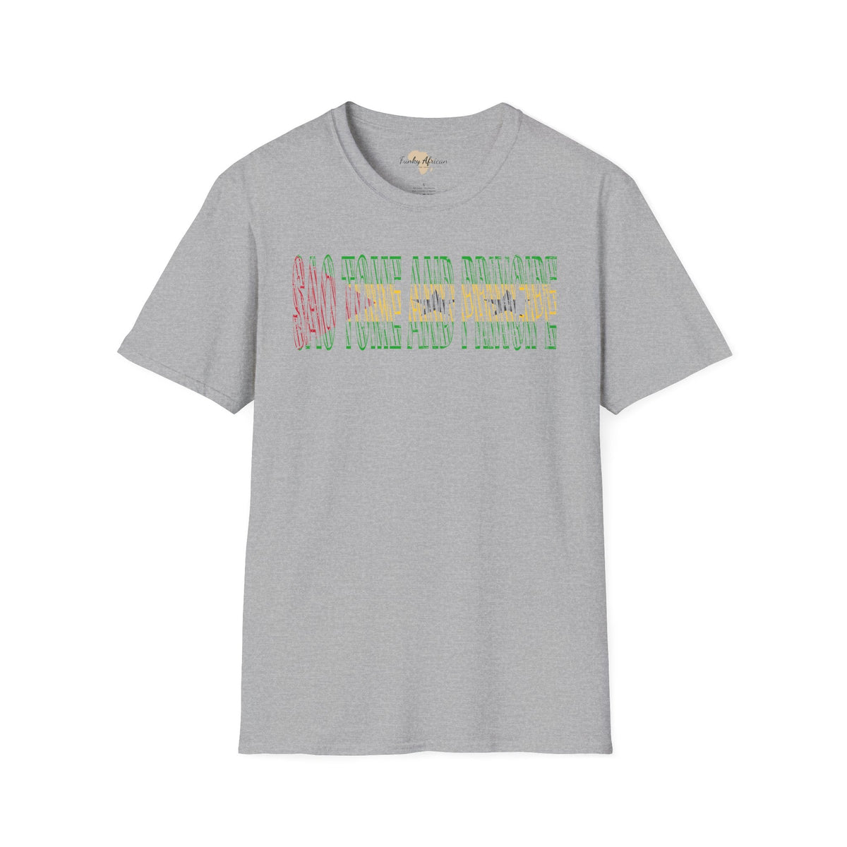 São Tomé and Príncipe text unisex softstyle tee Funky African