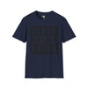 Black mixed with black unisex softstyle tee