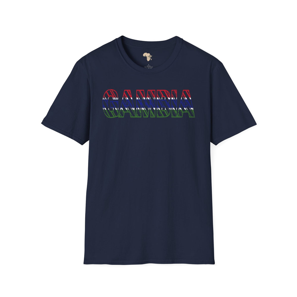 Gambia text unisex softstyle tee Funky African