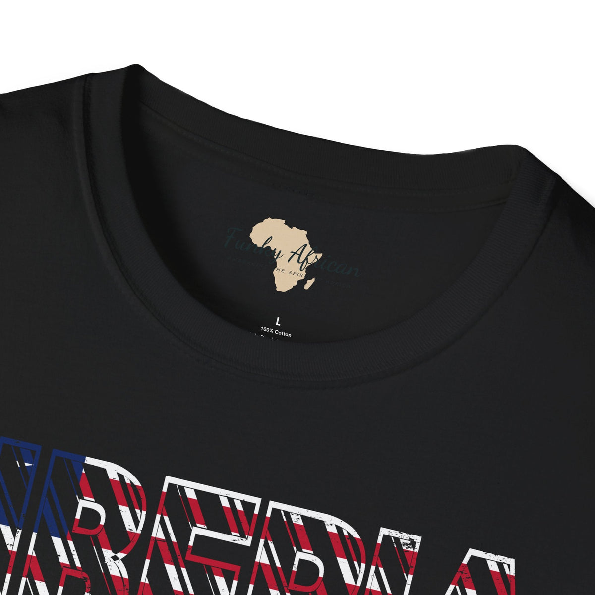 Liberia text unisex softstyle tee Funky African