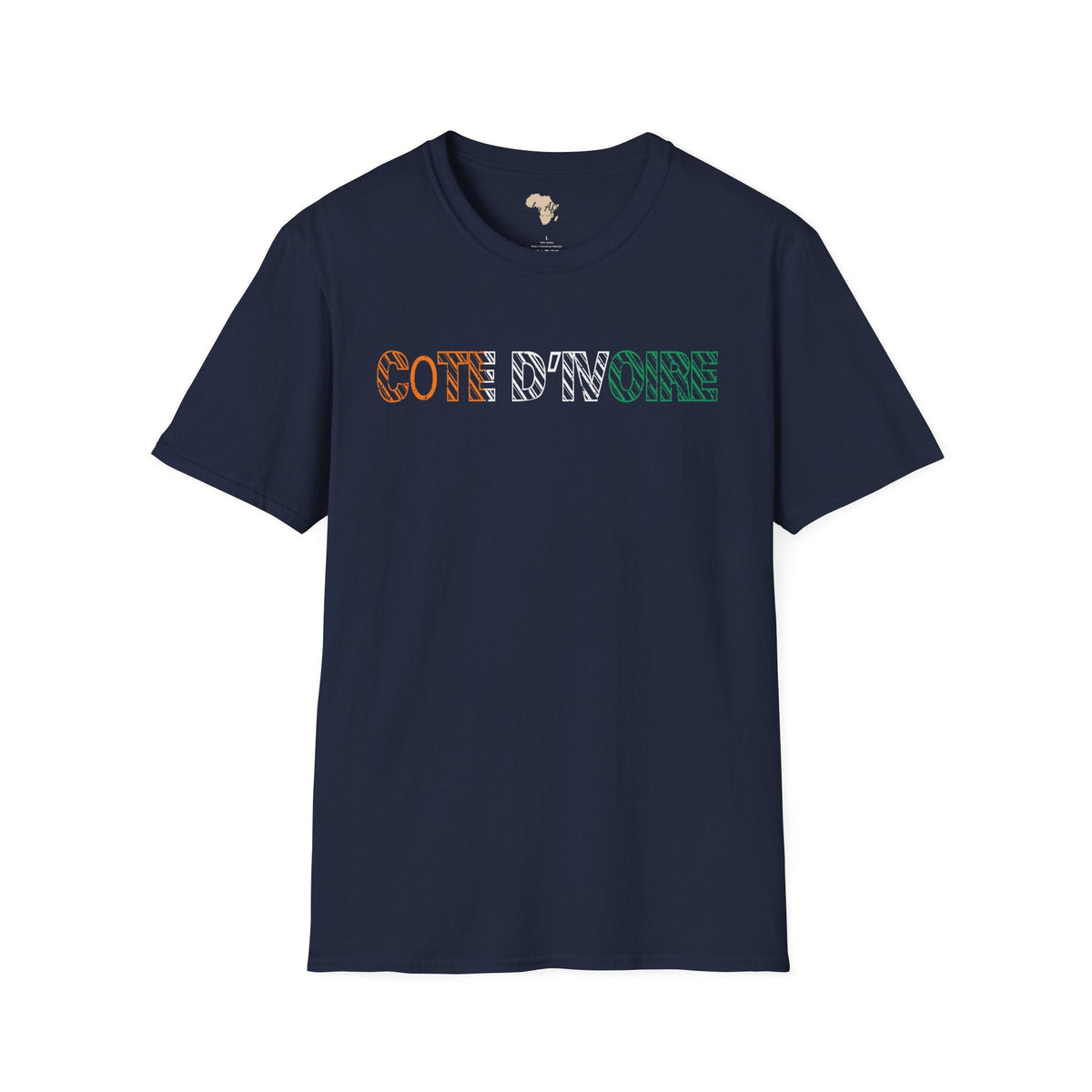Côte d'Ivoire text unisex softstyle tee Funky African