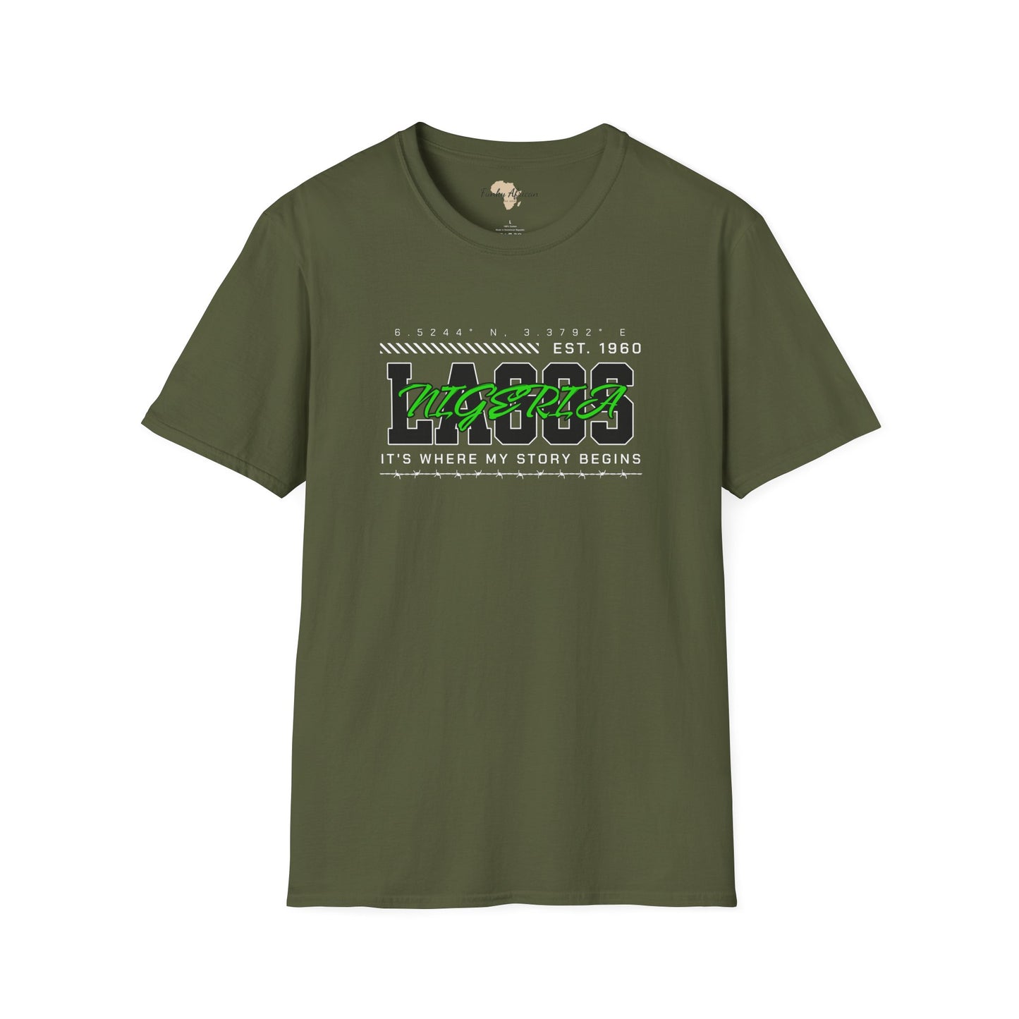 Lagos nigeria unisex softstyle tee