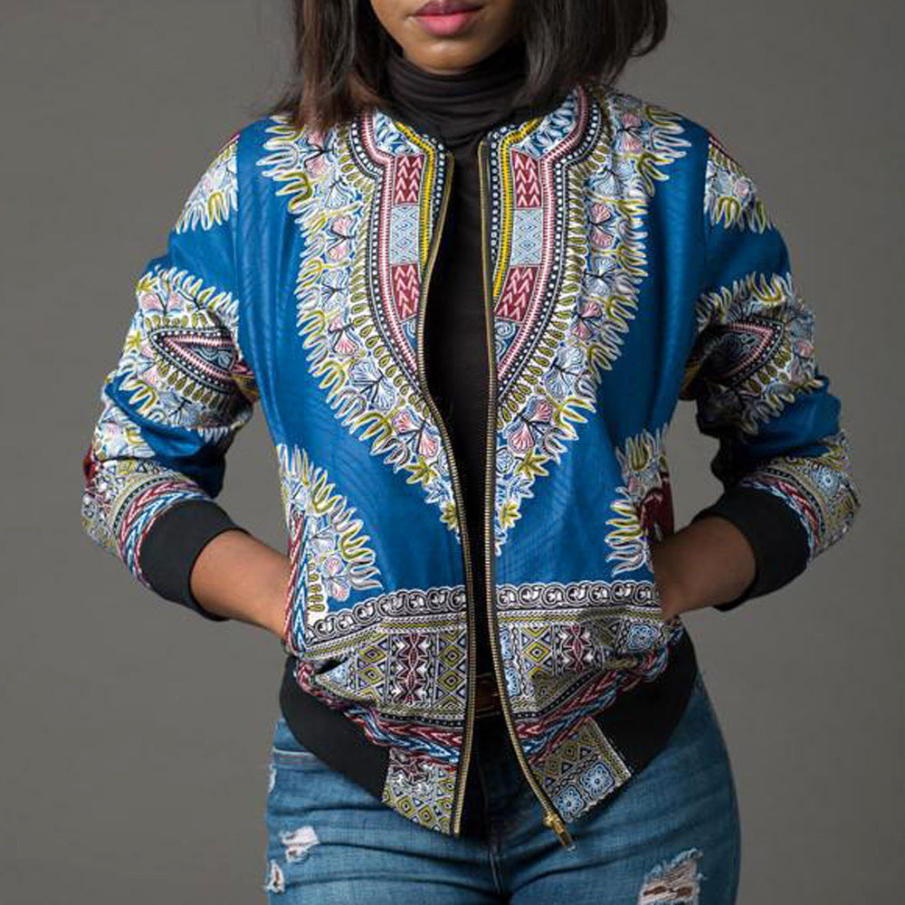 African printed short coat women Funky African