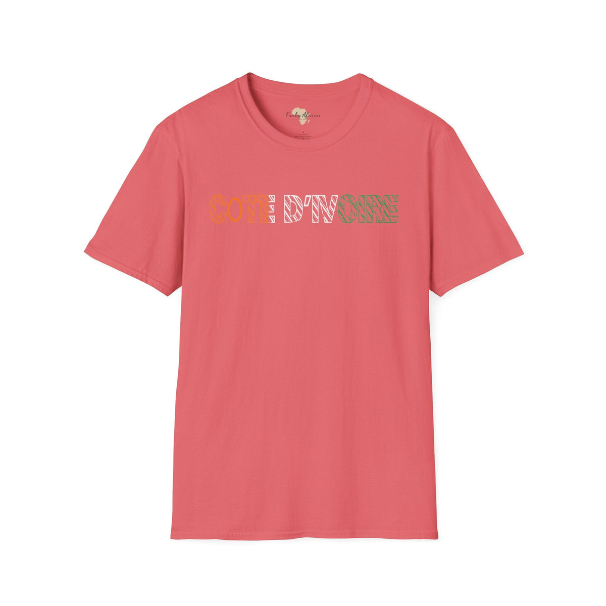 Côte d'Ivoire text unisex softstyle tee Funky African