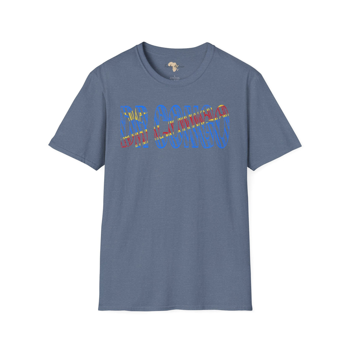 DR Congo text unisex softstyle tee Funky African