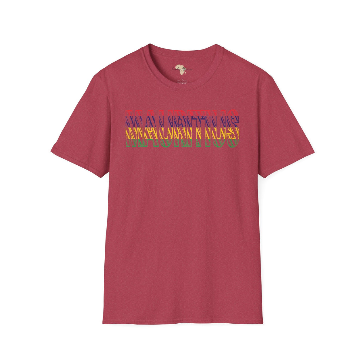 Mauritius text unisex softstyle tee Funky African