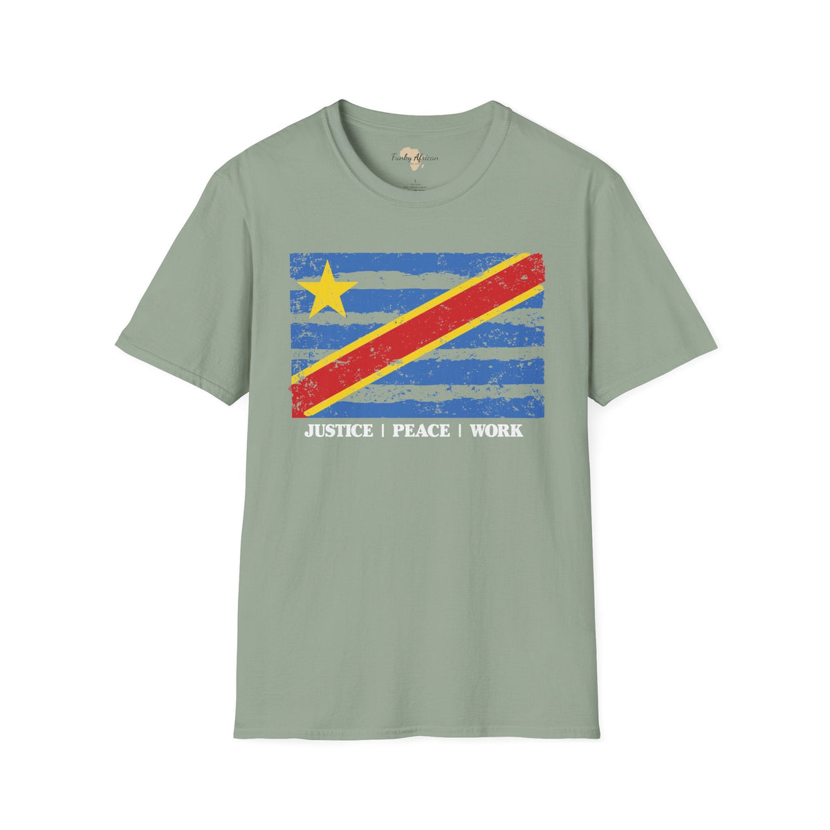 DR Congo strip unisex softstyle tee Funky African