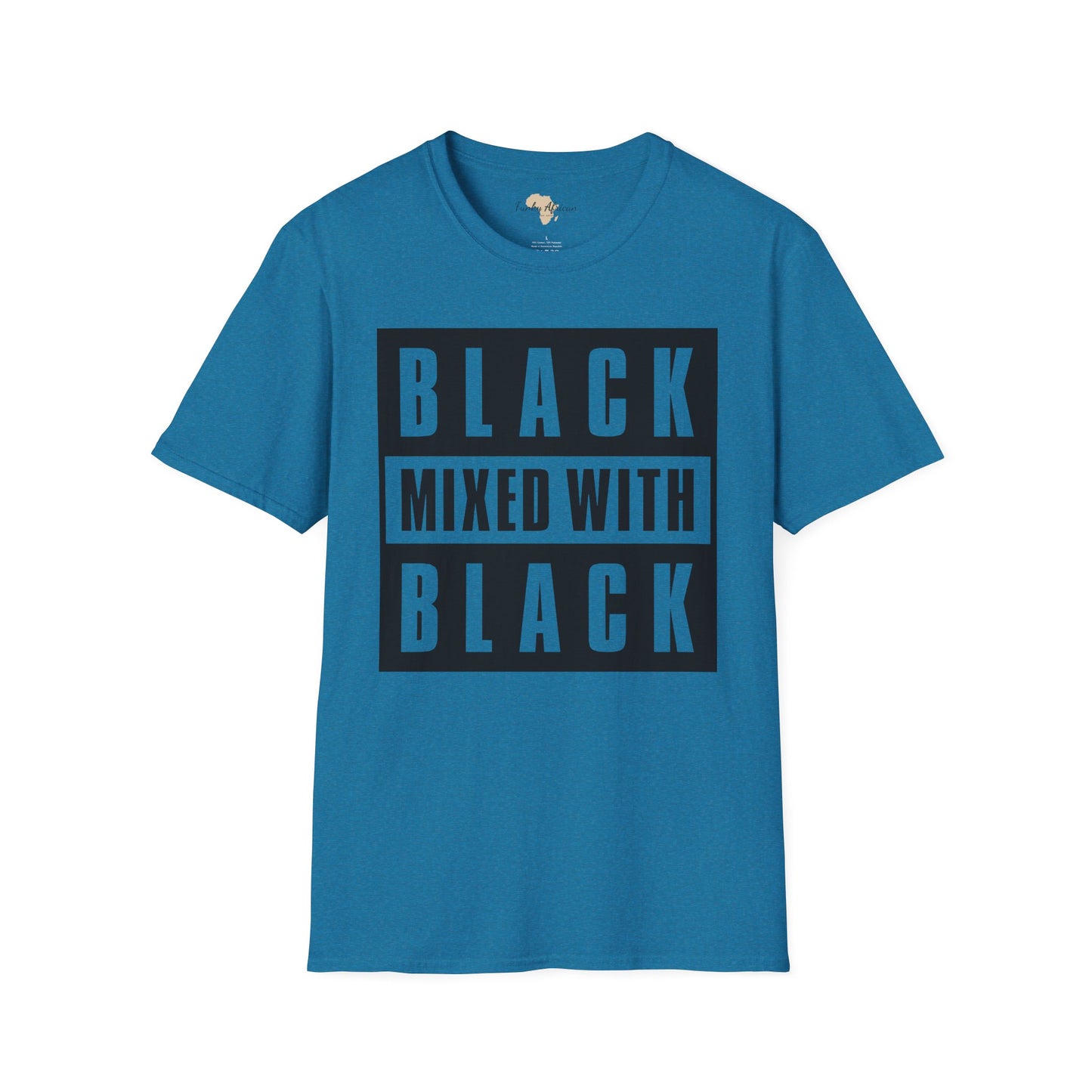 Black mixed with black unisex softstyle tee