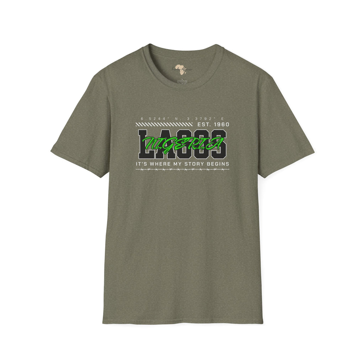 Lagos nigeria unisex softstyle tee Funky African
