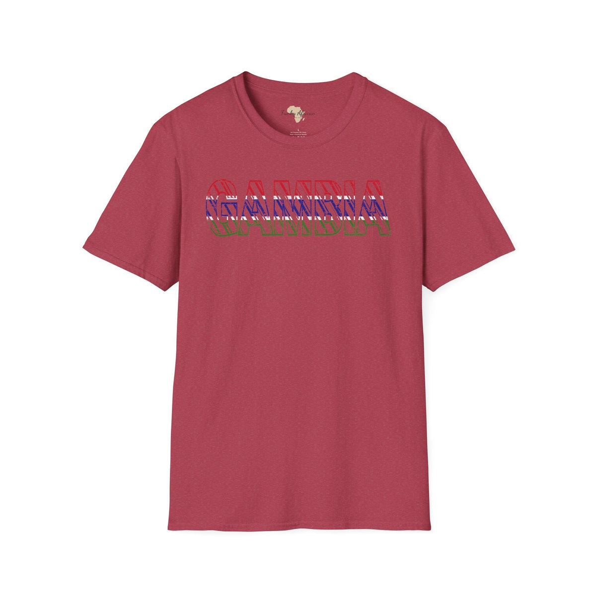 Gambia text unisex softstyle tee Funky African