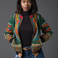 African printed short coat women
