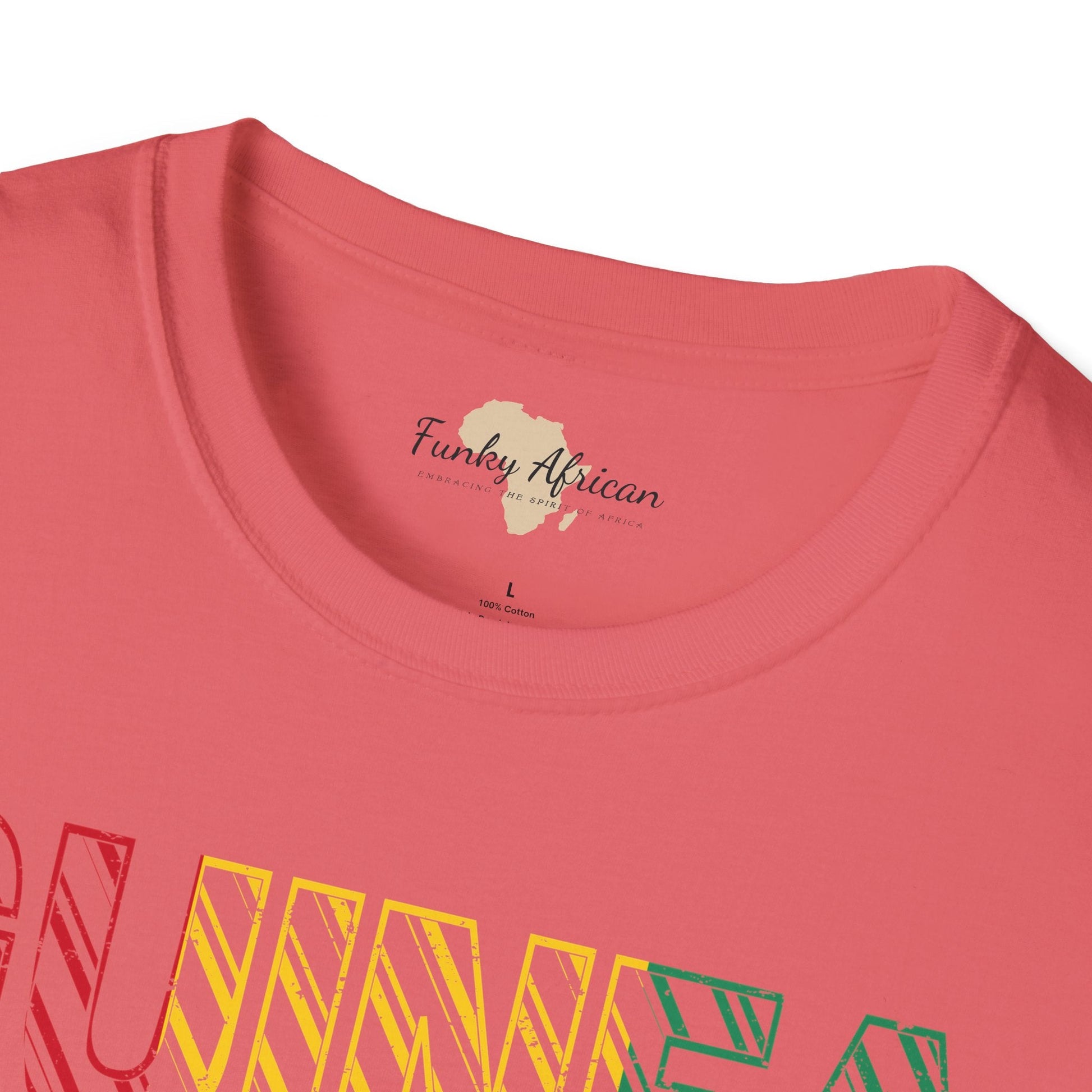 Guinea text unisex softstyle tee Funky African