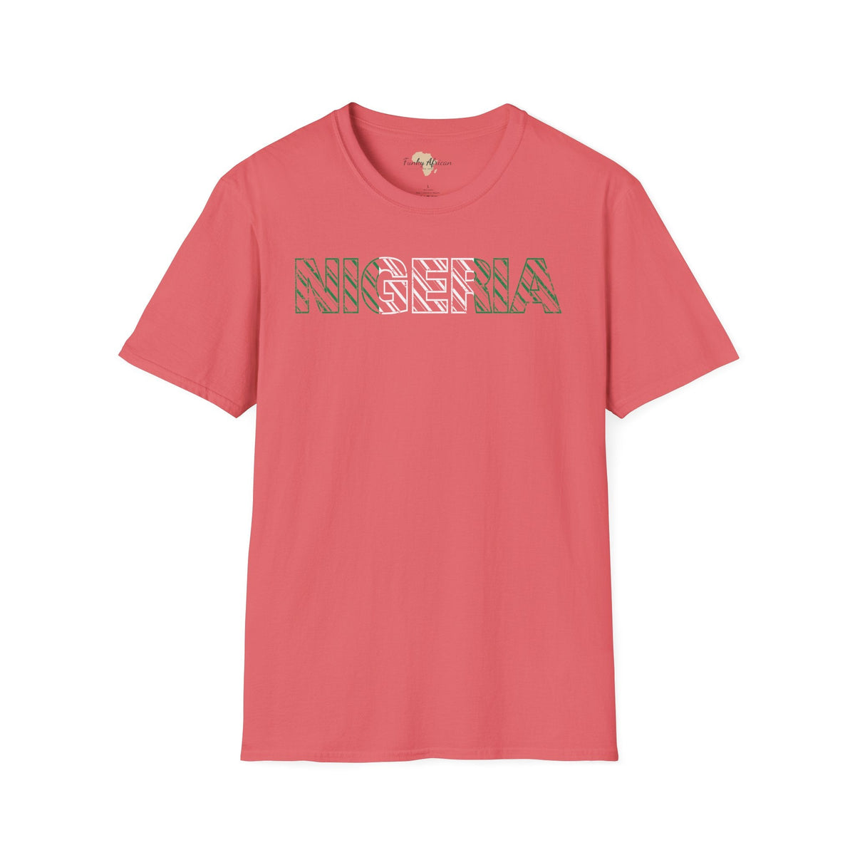Nigeria text unisex softstyle tee Funky African
