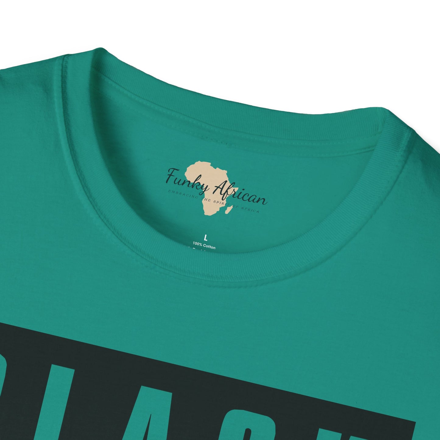Black mixed with black unisex softstyle tee