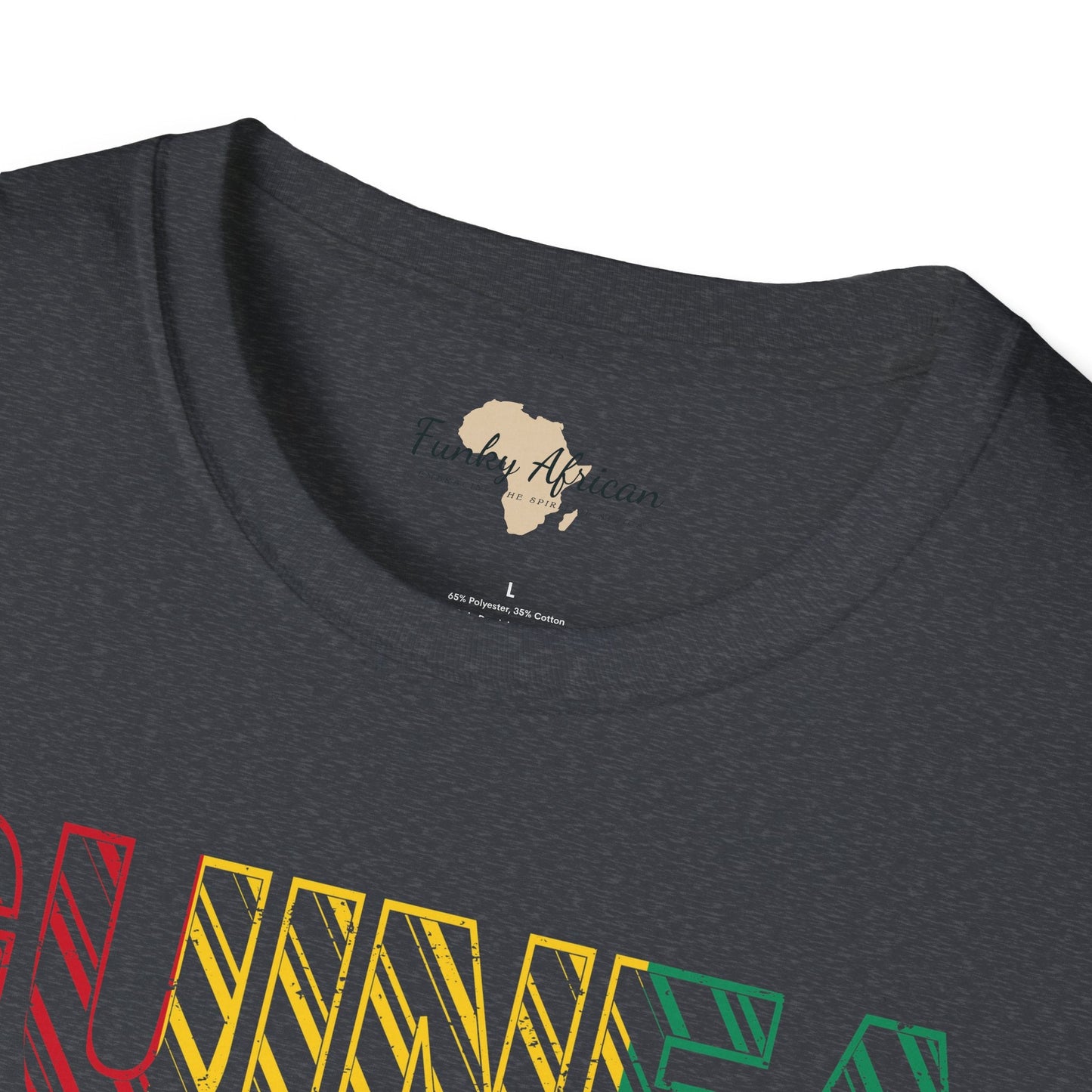Guinea text unisex softstyle tee Funky African