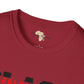 Unapologetically black unisex softstyle tee