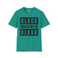 Black mixed with black unisex softstyle tee