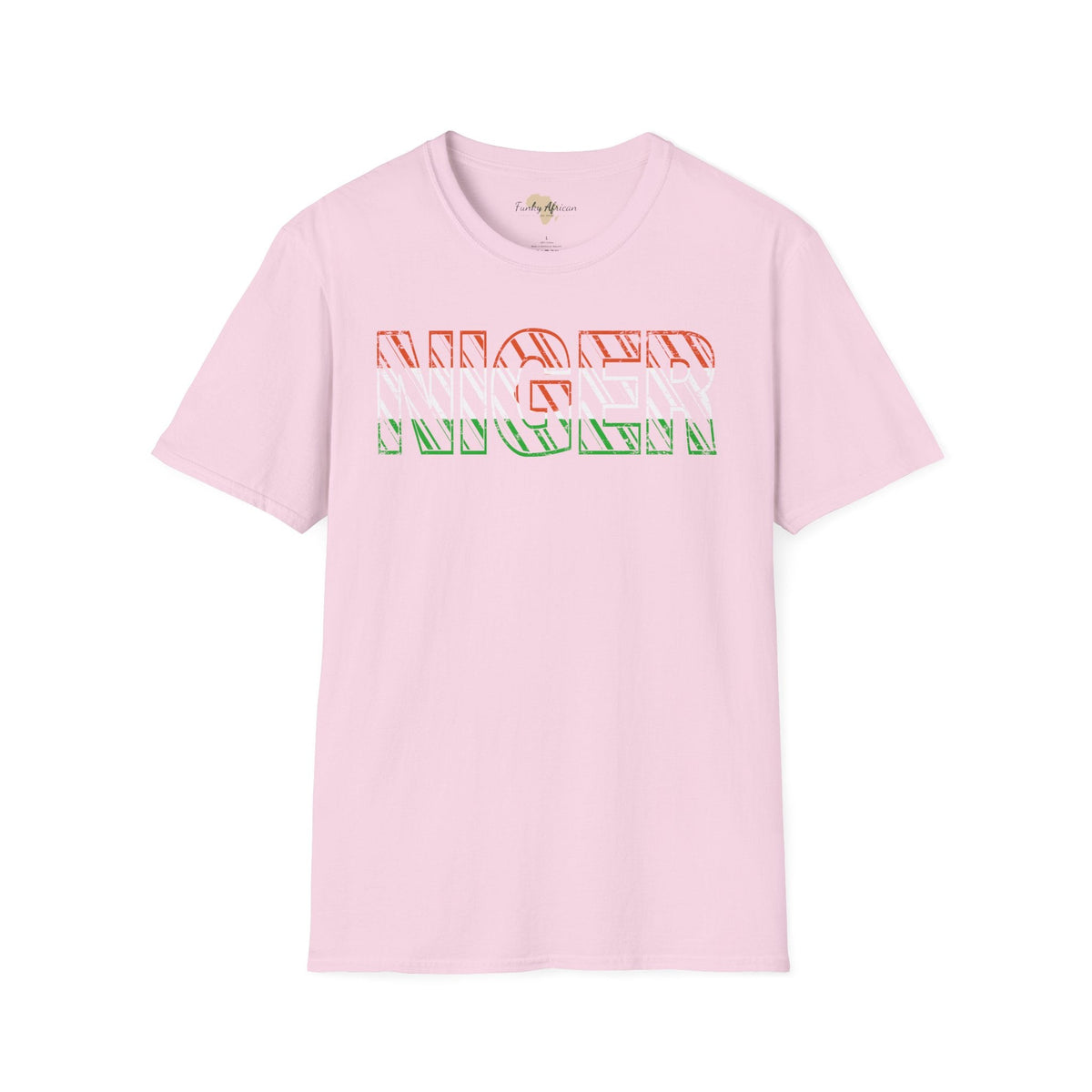 Nigerien text unisex softstyle tee Funky African