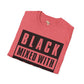 Black mixed with black unisex softstyle tee