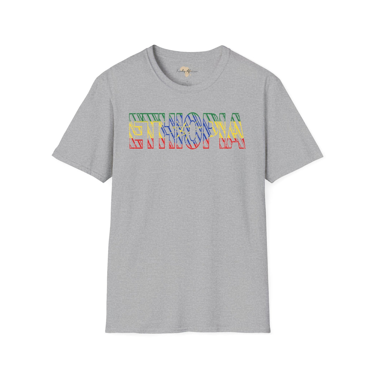 Ethiopia text unisex softstyle tee Funky African