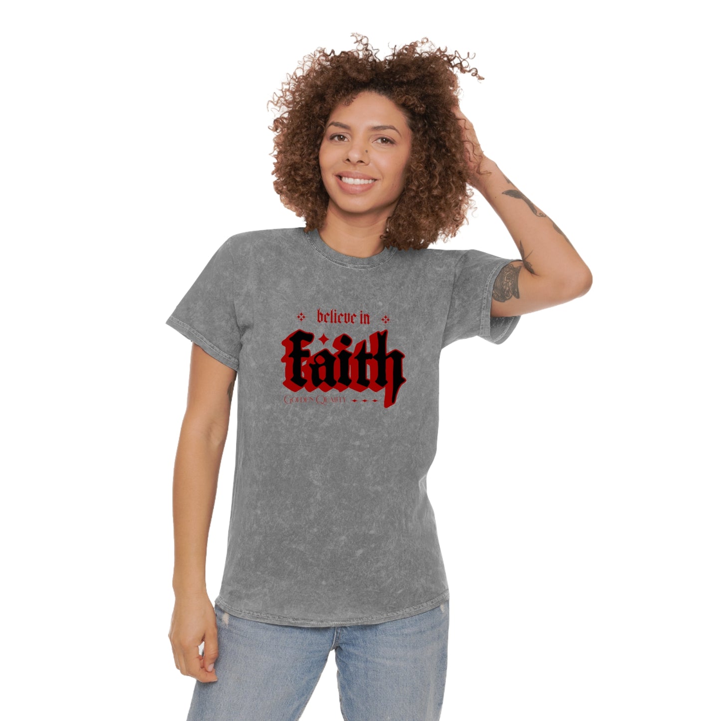 Faith unisex wash tee