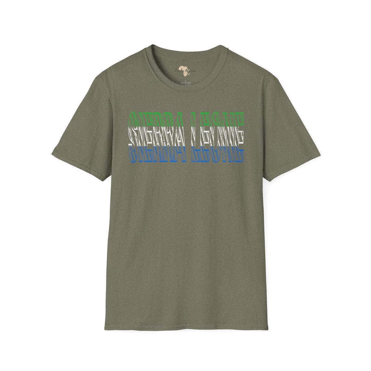 Sierra Leone text unisex softstyle tee Funky African