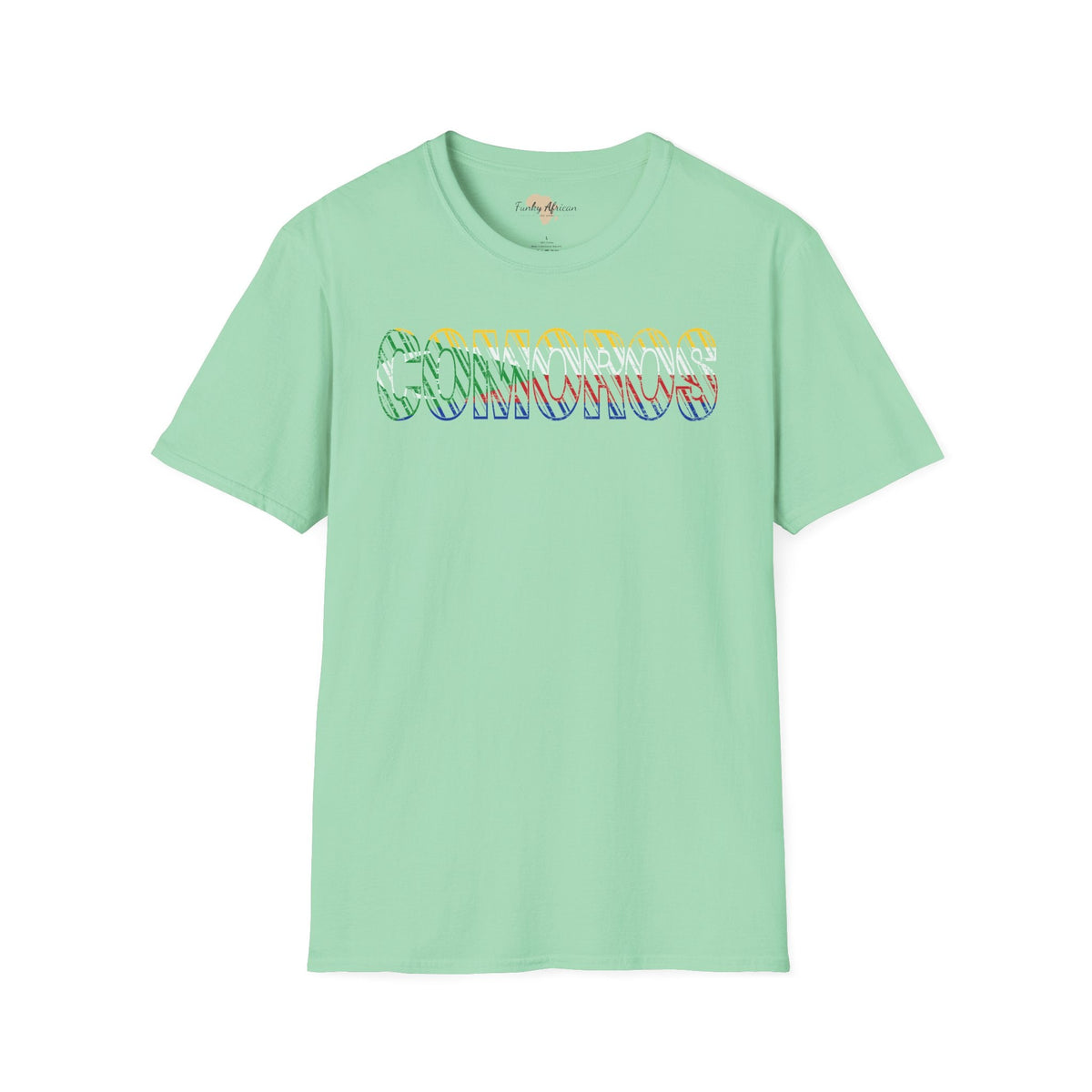 Comoros text unisex softstyle tee Funky African