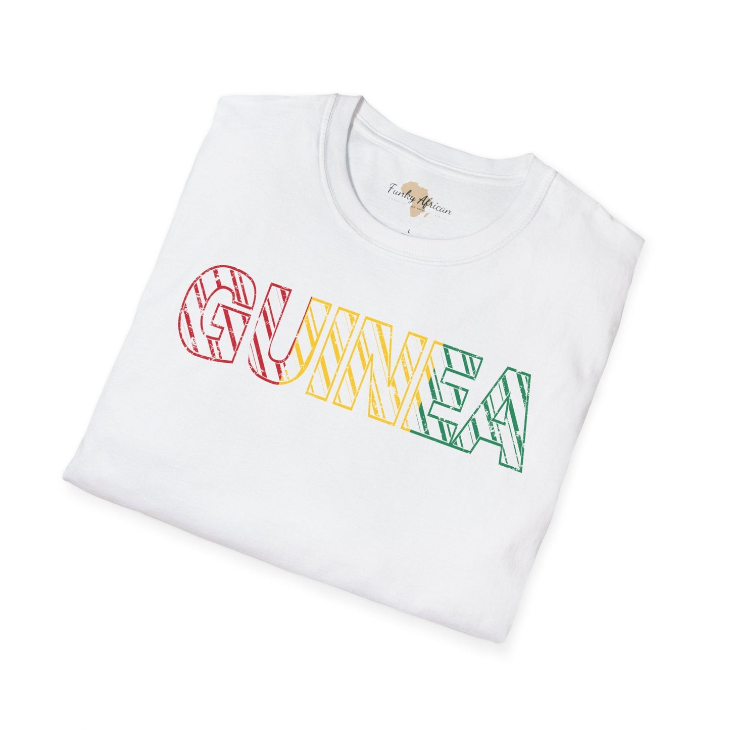 Guinea text unisex softstyle tee Funky African