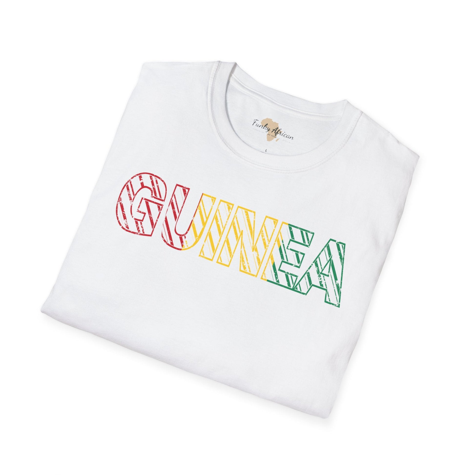 Guinea text unisex softstyle tee Funky African