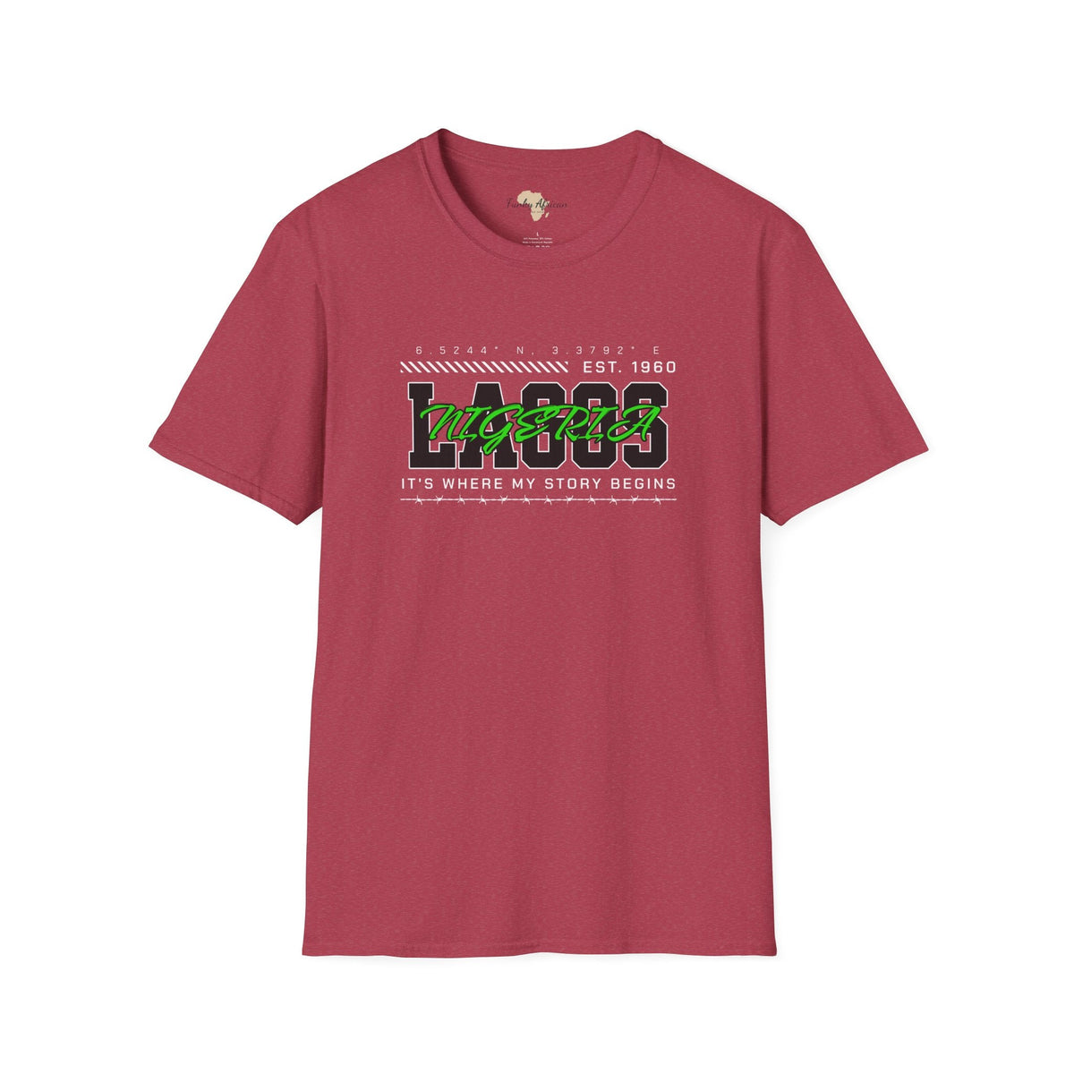 Lagos nigeria unisex softstyle tee Funky African