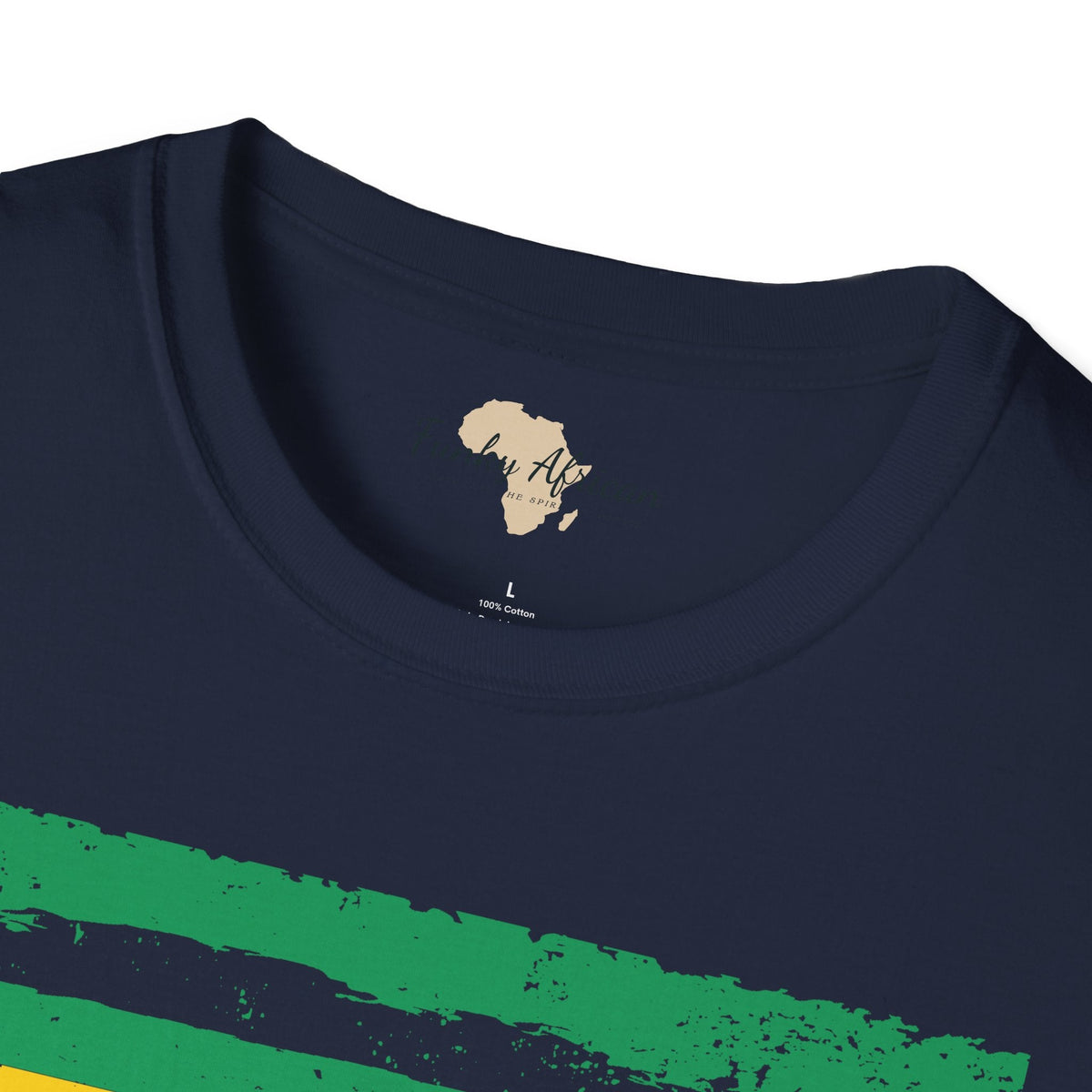 Gabon strip unisex softstyle tee Funky African
