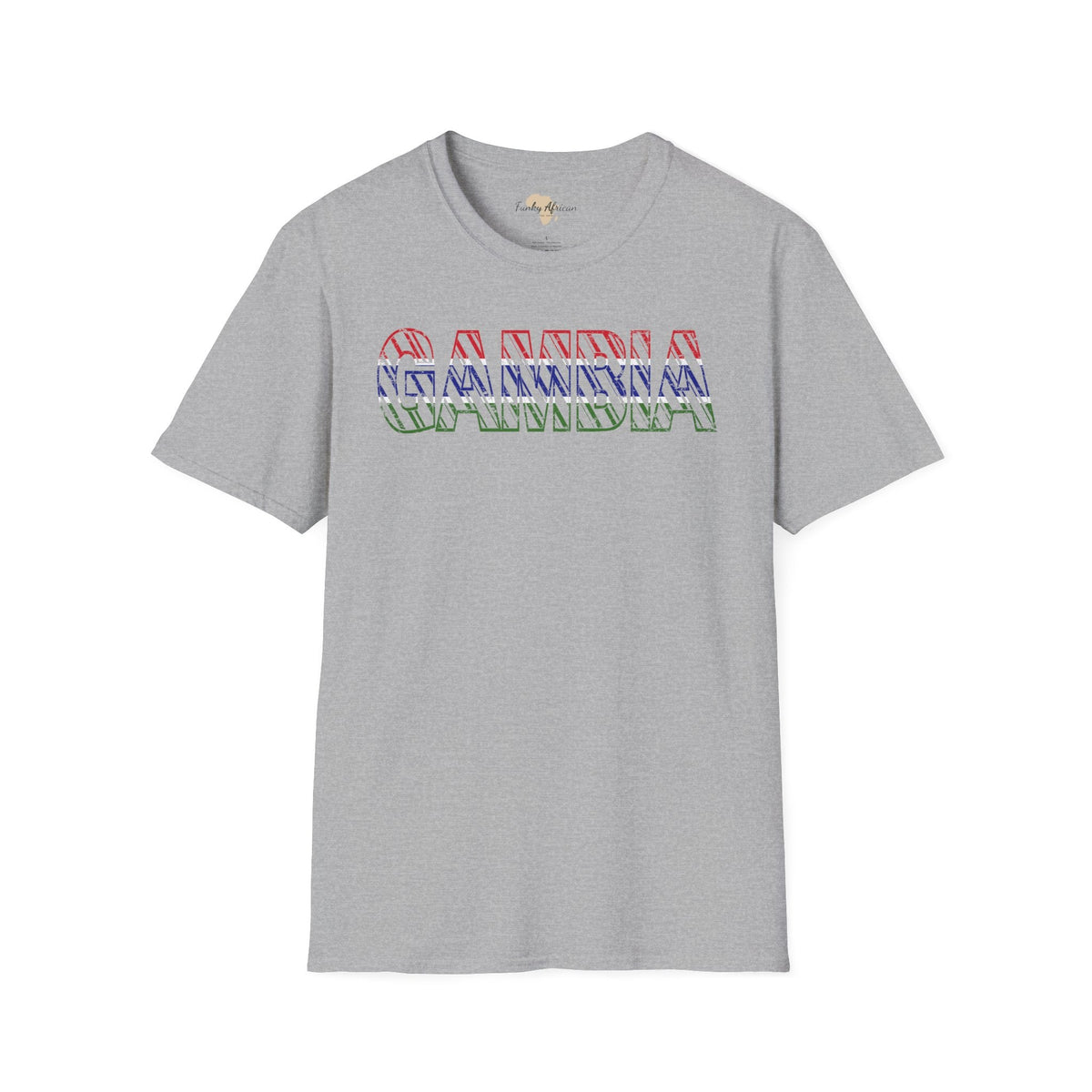 Gambia text unisex softstyle tee Funky African