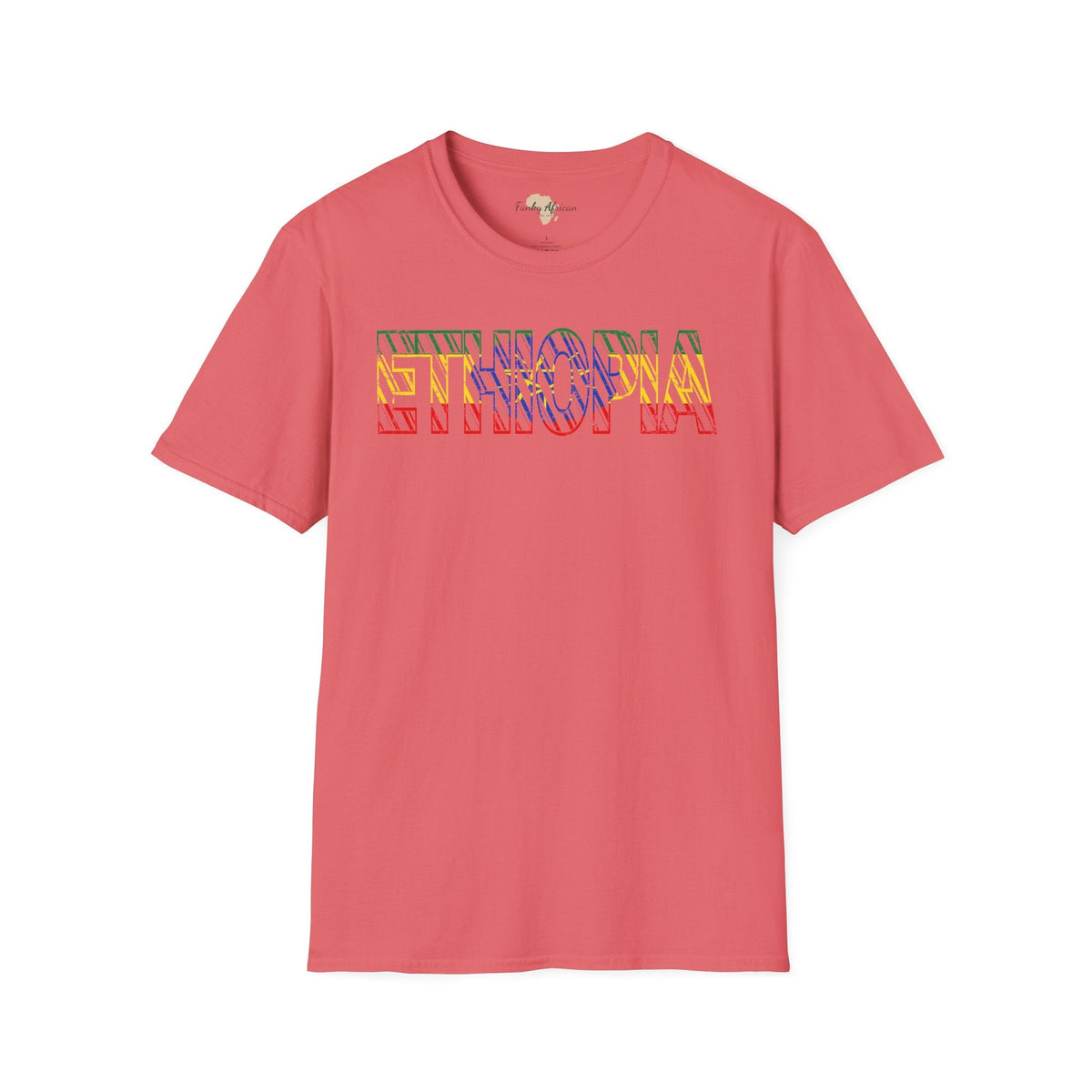 Ethiopia text unisex softstyle tee Funky African