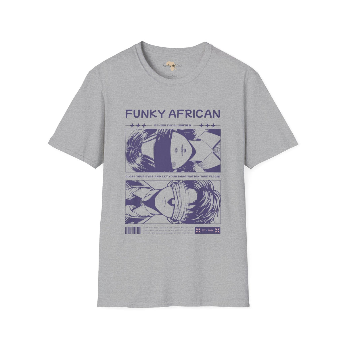 Behind the blindfold unisex softstyle tee Funky African
