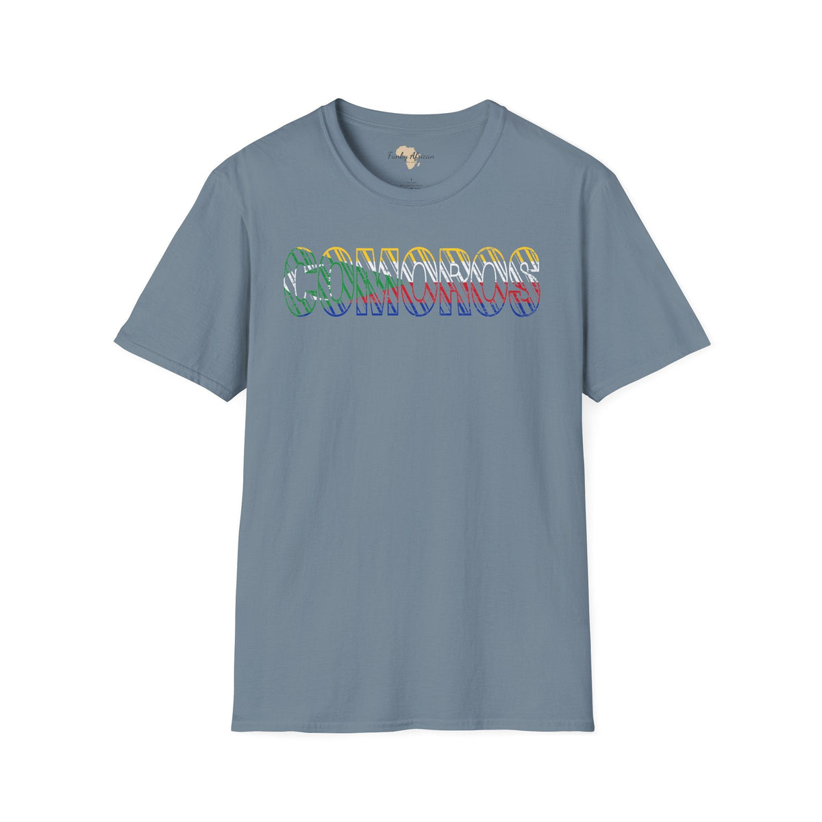 Comoros text unisex softstyle tee Funky African