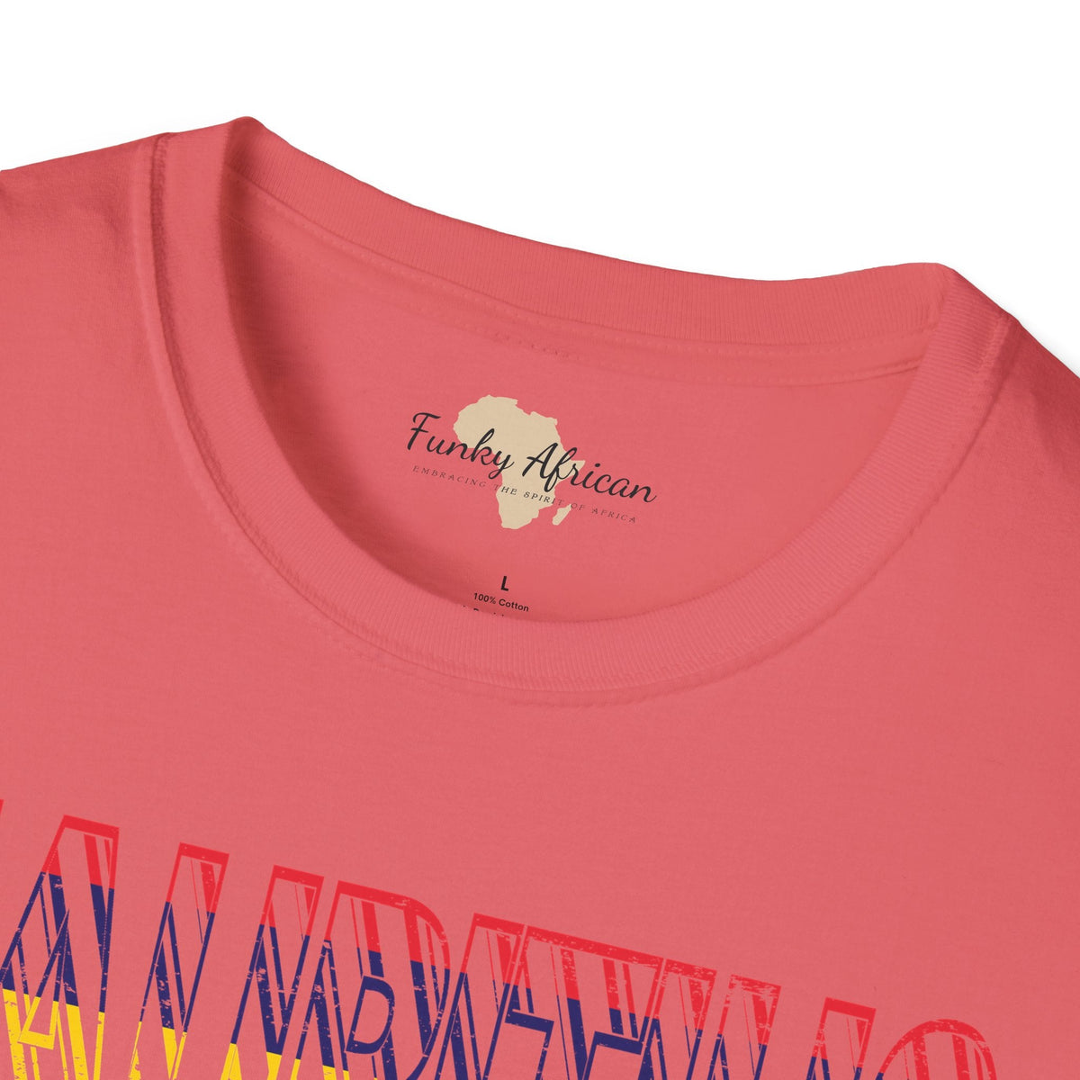 Mauritius text unisex softstyle tee Funky African